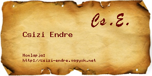 Csizi Endre névjegykártya