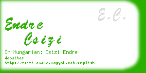 endre csizi business card